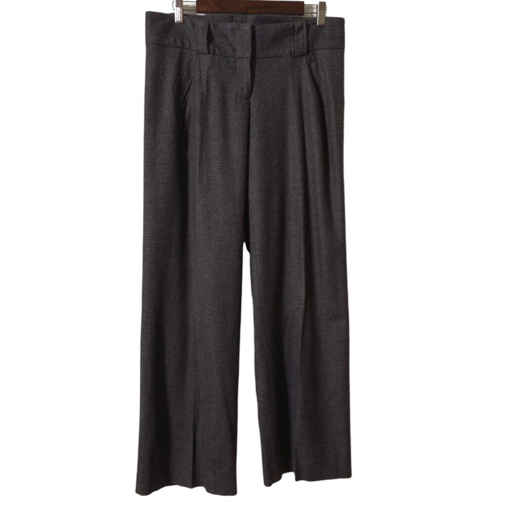 Zero + Maria Cornejo Women Pleated Gray Dress Pants Size 6 Wool Silk Blend